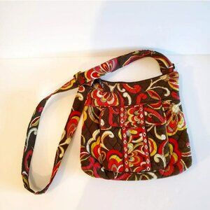 Vera Bradley Puccini Quilted Crossbody Bag Retired Colorful Floral Swirl Pattern